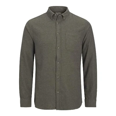 Afbeelding van Jack &amp; Jones Jjeclassic Melange LS SN Overhemd, Heren, Maat: Small, Rosin