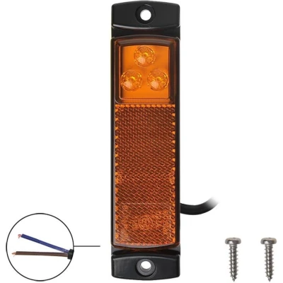 Afbeelding van Pro Plus Markeringslamp Contourverlichting 126 x 30 mm 12 en 24 Volt LED Oranje blister