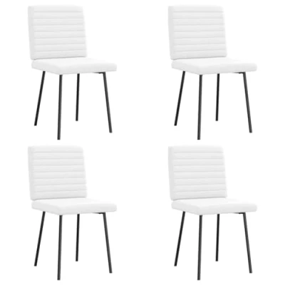 Afbeelding van vidaXL Eetkamerstoelen 4 st kunstleer wit