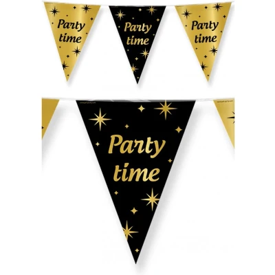 Afbeelding van Vlaggenlijn Slinger Party Time 10meter