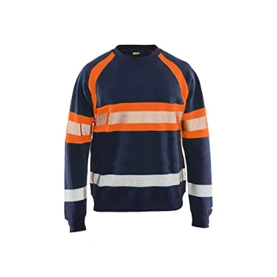 Afbeelding van Blaklader Sweater High Vis 3359 1158 Marineblauw/Oranje XS