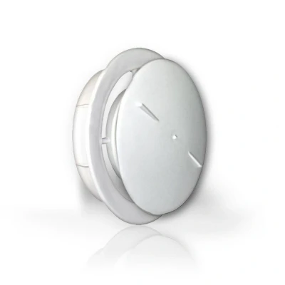 Afbeelding van Weckx Ventilatierooster afsluitbaar kunststof wit rond 12cm 689
