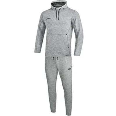 Afbeelding van JAKO Joggingpak met sweaterkap Premium Basics Grijs gemeleerd