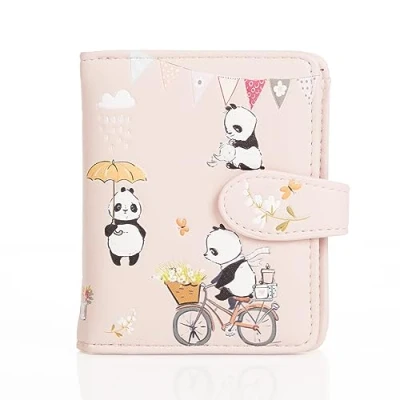 Afbeelding van Shagwear Pasjeshouder Portemonnee Dames Portefeuille Kunstleer Panda Mania (009493sm)