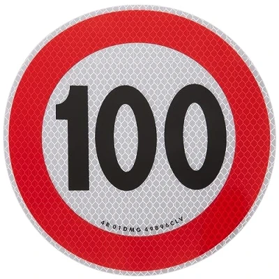 Afbeelding van Markering, snelheidsbegrenzing, 100 km/u, zelfklevend, EU goedgekeurd