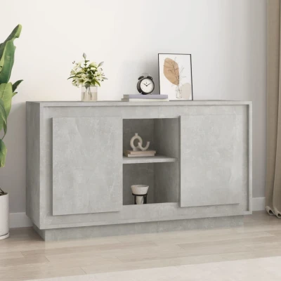 Afbeelding van Dressoir 102x35x60 cm bewerkt hout betongrijs