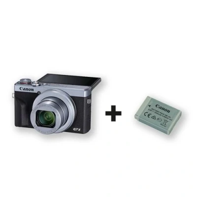 Afbeelding van Canon Powershot G7X Mark III silver battery kit
