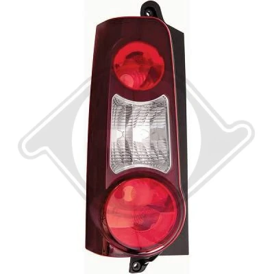 Afbeelding van DIEDERICHS 4013694 Achterlicht rechts Zwart CITROËN: Berlingo II, II Van, PEUGEOT: Partner Tepee