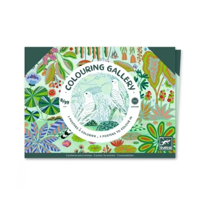 Afbeelding van Djeco kleurplaten in portfolio map wildernis 3st