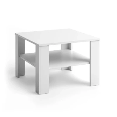 Afbeelding van VICCO salontafel HOMER 60x60 woonkamer 3 kleurvarianten +++ bijzettafel met opbergvak top design (wit)