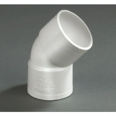 Afbeelding van PVC bocht 45 graden wit, 40 mm (2 x