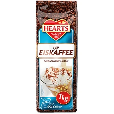 Afbeelding van Hearts IJskoffiepoeder, 1 kg, perfect voor de zomer, tot 65 glazen