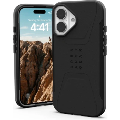 Afbeelding van Urban Armor Gear Pathfinder Hoesje Geschikt voor Apple iPhone 16 Compatibel met MagSafe Back Cover Beschermhoes Zwart