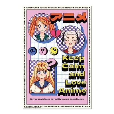 Afbeelding van Poster Keep Calm and Love Anime 61x91,5cm