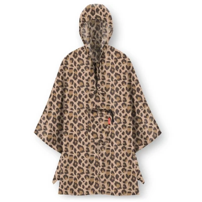 Afbeelding van Reisenthel Mini Maxi Poncho Regenponcho Opvouwbaar Leo Macchiato Bruin