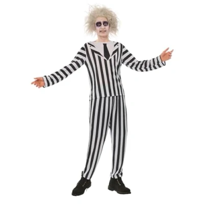 Afbeelding van RUBIES FRANCE Gestreept Beetlejuice kostuum voor volwassenen Medium