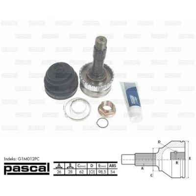 Afbeelding van Homokineet reparatie set, aandrijfas PASCAL G1M012PC