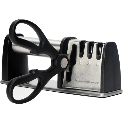 Afbeelding van Belle Vous 4 in 1 Professionele Keuken Messen Slijper Stage Manuele Accessoire Diamant, Wolfraam, Keramiek &amp; Carbide Slijpers voor Rechte of Scharen Repareer/Polijst