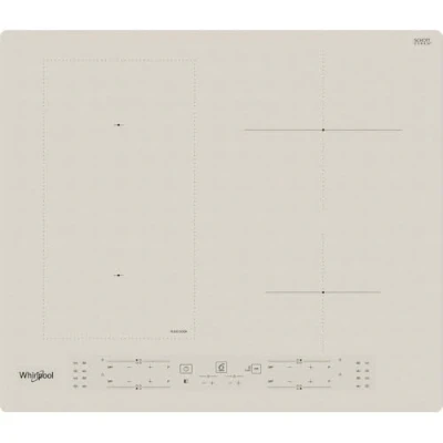 Afbeelding van Whirlpool inductiekookplaat Model WLB6860NE/S 59 cm Beige 4 pits FlexiCook 6th Sense