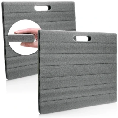 Afbeelding van COM FOUR® 2 x kniekussen voor de tuin, kniemat tuinieren, kniebeschermers handwerk (antraciet)