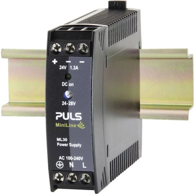 Afbeelding van PULS MiniLine ML30.241 DIN rail netvoeding 24 V/DC 1.3 A 30 W Aantal uitgangen: 1 x Inhoud: stuk(s)