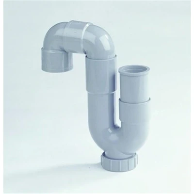 Afbeelding van Dyka Universeelsifon met ontstoppingsdop ABS 1x kraag lijmmof PVC grijs 32 x 32mm