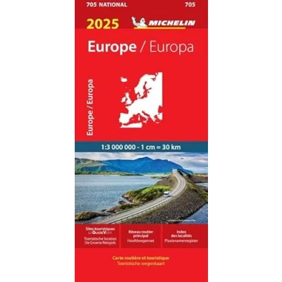 Afbeelding van Nationale kaarten Michelin Wegenkaart 705 Europa 2024