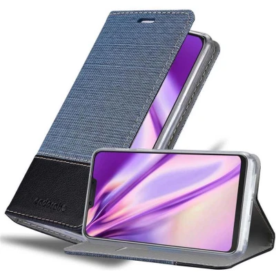 Afbeelding van Cadorabo Hoesje geschikt voor Cubot P20 in DONKERBLAUW ZWART Beschermhoes met magnetische sluiting, standfunctie en kaartvakje Book Case Cover Etui