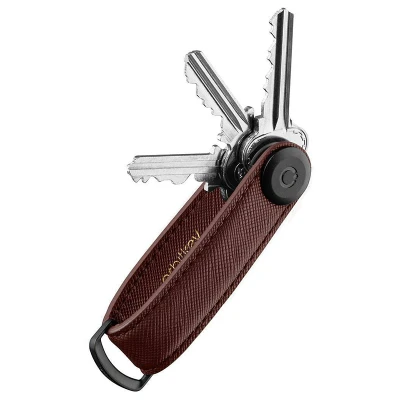 Afbeelding van Sleutelhanger Saffiano Dark Cherry