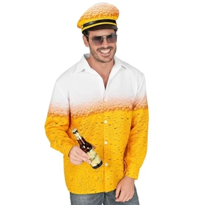 Afbeelding van WIDMANN Bier shirt en hoed voor volwassenen S/M