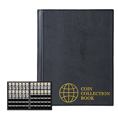 Afbeelding van Album met 420 muntvakken, 3 x 2,8 cm, 10 pagina&#039;s, letterformaat, CS0242BK