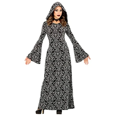 Afbeelding van Fiestas Guirca Black hooded witch dames (S)
