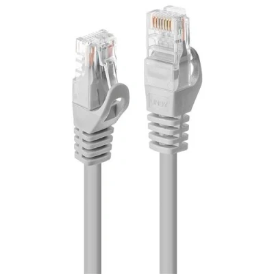 Image de Lindy Cordon de raccordement RJ 45 (M) pour 2 m UTP CAT 5e sans crochet gris