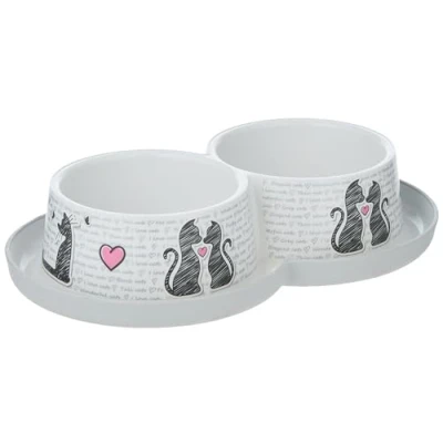 Afbeelding van Moderna plastic eetbak Trendy Dinner dubbel Cats in Love Gebr. de Boon