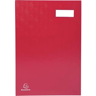 Afbeelding van Exacompta handtekenmap voor ft 24 x 35 cm, uit karton overdekt met pvc, 20 indelingen, rood 8 stuks