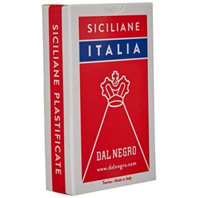 Image de Dal Negro Jeu de cartes sicilliennes Italie, composé 40 en carton, idéales pour jouer au balai et à l&#039;atout.
