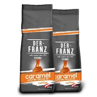 Afbeelding van DER FRANZ Gearomatiseerde koffie met gemalen karamel 2 x 500 g