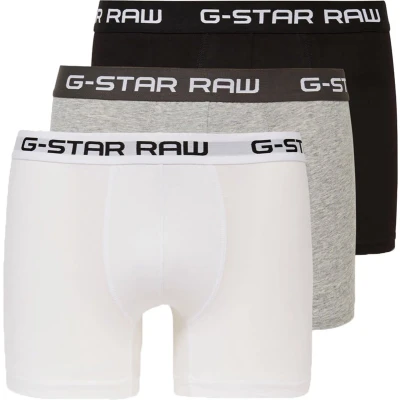 Afbeelding van G Star Classic 3 PACK Onderbroeken, Heren, Maat: Small, Black/grey heather/white