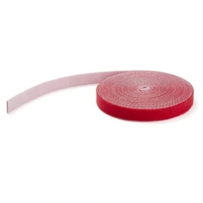 Afbeelding van StarTech.com Hook and Loop Tape 50 ft. Reusable Adjustable Cable Ties Red (HKLP50RD)