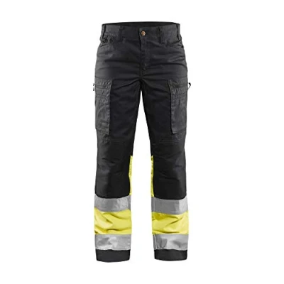 Afbeelding van Blaklader 7161 Dames Werkbroek Stretch Marineblauw/Geel