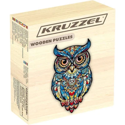 Afbeelding van Kruzzel Wooden puzzle colorful owl