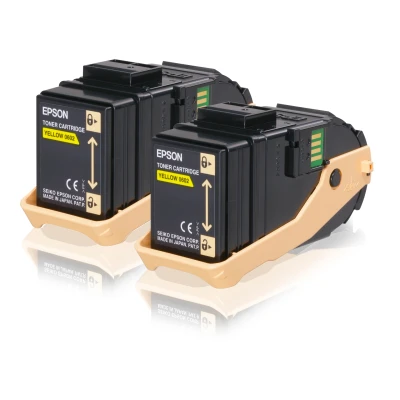 Afbeelding van Epson S050606 Toner Geel 2 pack