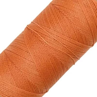 Afbeelding van LINHASITA Spoel gewaxt garen, 100 g/360 m, dikte 0,5 mm, polyester, macramégaren, 30 kleuren zalm