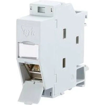 Afbeelding van Metz Connect 1309107003 E Netwerkdoos DIN rails CAT 6A Grijs wit (RAL 7035)