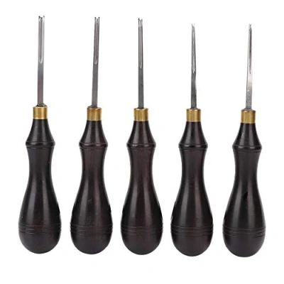 Afbeelding van Ambachtelijke rand afgeschuinde lederwaren houten handvat ambachten gereedschap afschuining leer skiver voor doe het zelf (1,3 mm)
