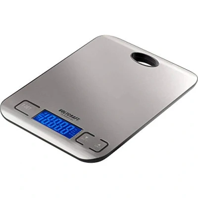 Afbeelding van VOLTCRAFT TS 5000/1 Alu Brievenweegschaal Weegbereik (max.) 5 kg Resolutie 1 g werkt op batterijen RVS