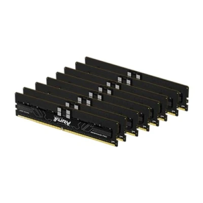Image de Kingston FURY Renegade Pro DDR5 kit 128 Go: 8 x 16 Go DIMM 288 broches 6000 MHz / PC5 48000 CL32 1.35 V mémoire enregistré on die ECC noir