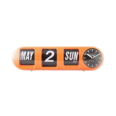 Afbeelding van Karlsson Wandklok Tube Flip Oranje