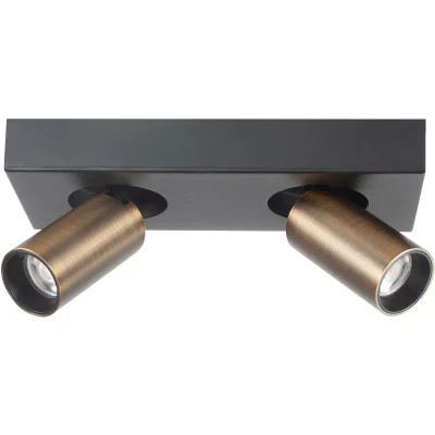 Afbeelding van Highlight Spot Eliano 2 lichts L 24 cm zwart brons