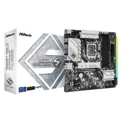 Image de Carte Mère ASRock B660M Steel Legend Intel B660 LGA 1700 DDR4 Micro ATX Noir
